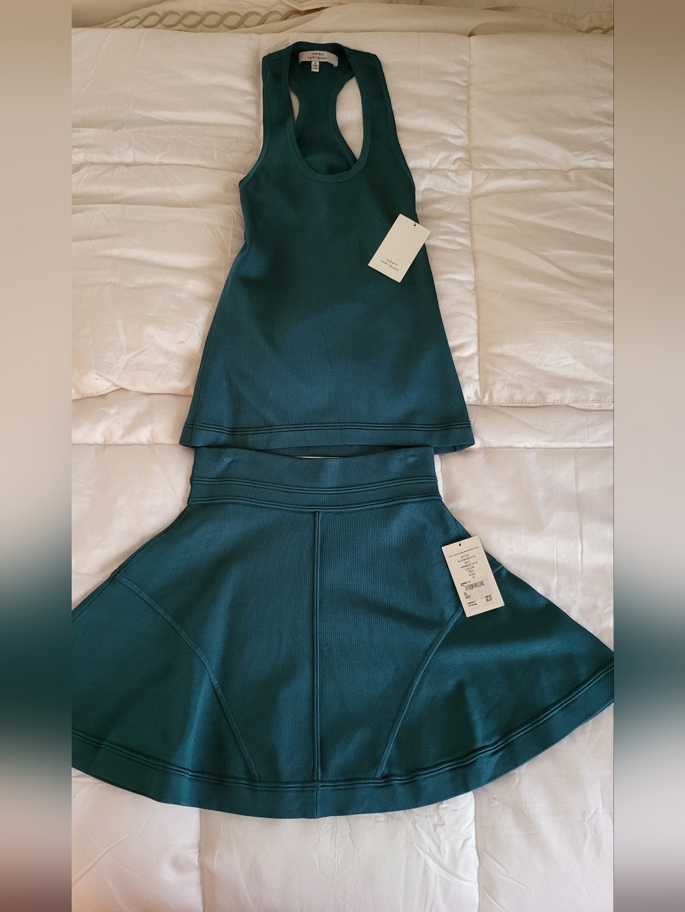 Robert Rodriguez collection top and skirt teal sz S - Picture 1 of 13